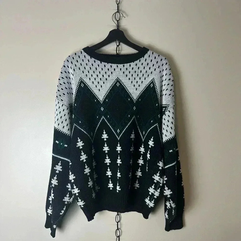Vintage Capricorn Abstract Pullover Sweater Large